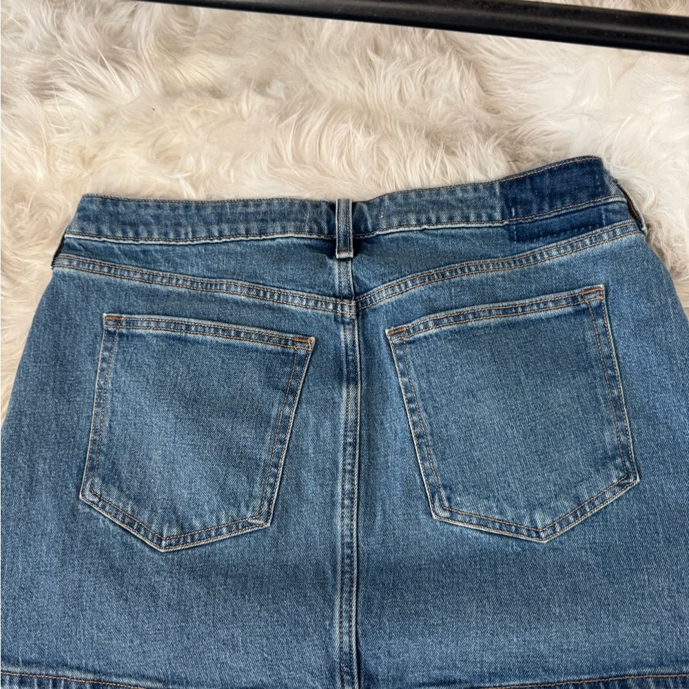 Mid Rise Denim Skirt - Picture 3 of 4